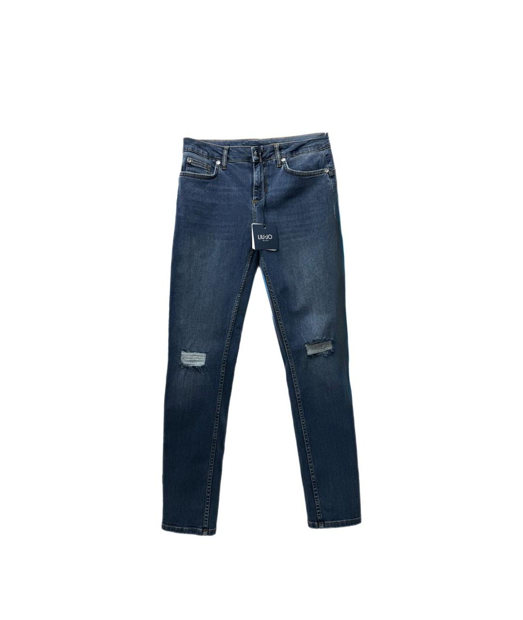 LIU JO Синие хлопко-эластановые джинсы слим, фото 1