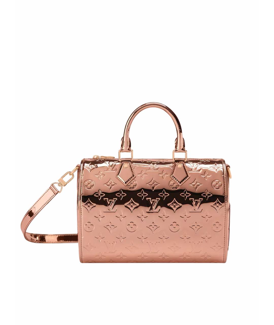 LOUIS VUITTON Коралловая кожаная сумка с короткими ручками, фото 1