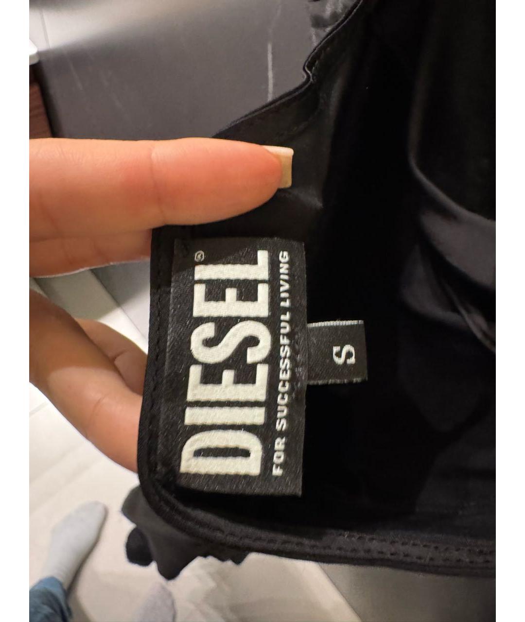 DIESEL Черное шелковое вечернее платье, фото 3