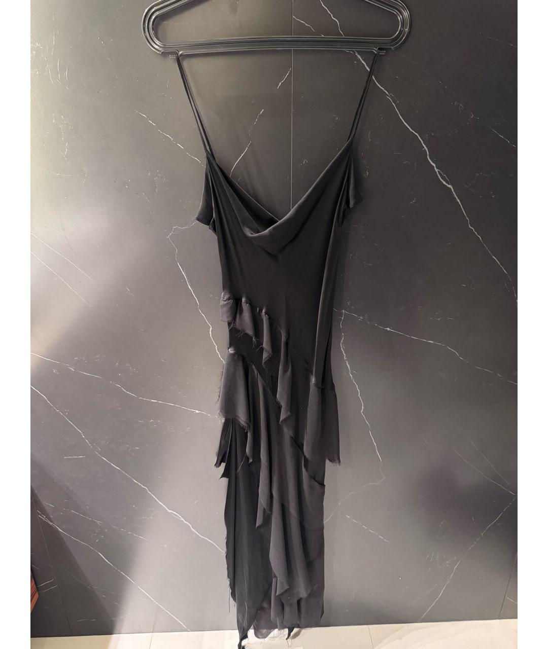 DIESEL Черное шелковое вечернее платье, фото 5