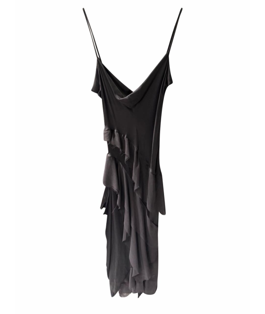 DIESEL Черное шелковое вечернее платье, фото 1