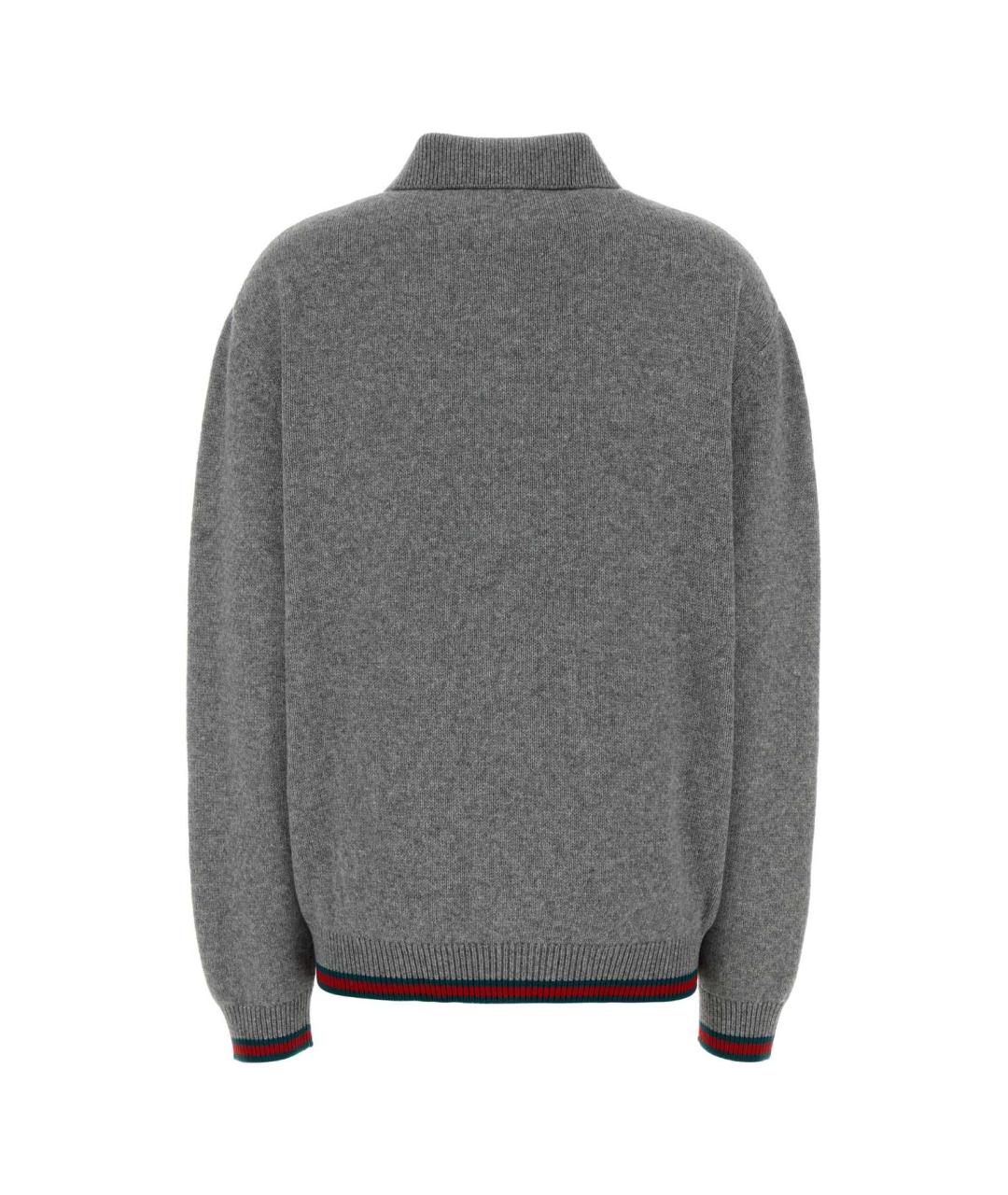 GUCCI Серый шерстяной джемпер / свитер, фото 2