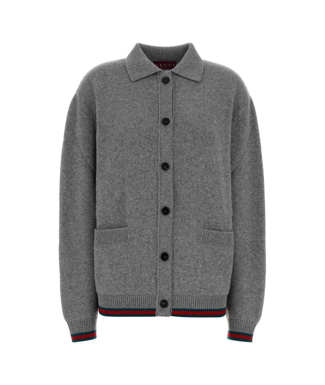 GUCCI Серый шерстяной джемпер / свитер, фото 1