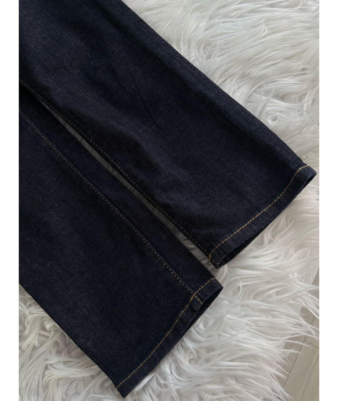 DSQUARED2 Темно-синие хлопко-эластановые прямые джинсы, фото 6