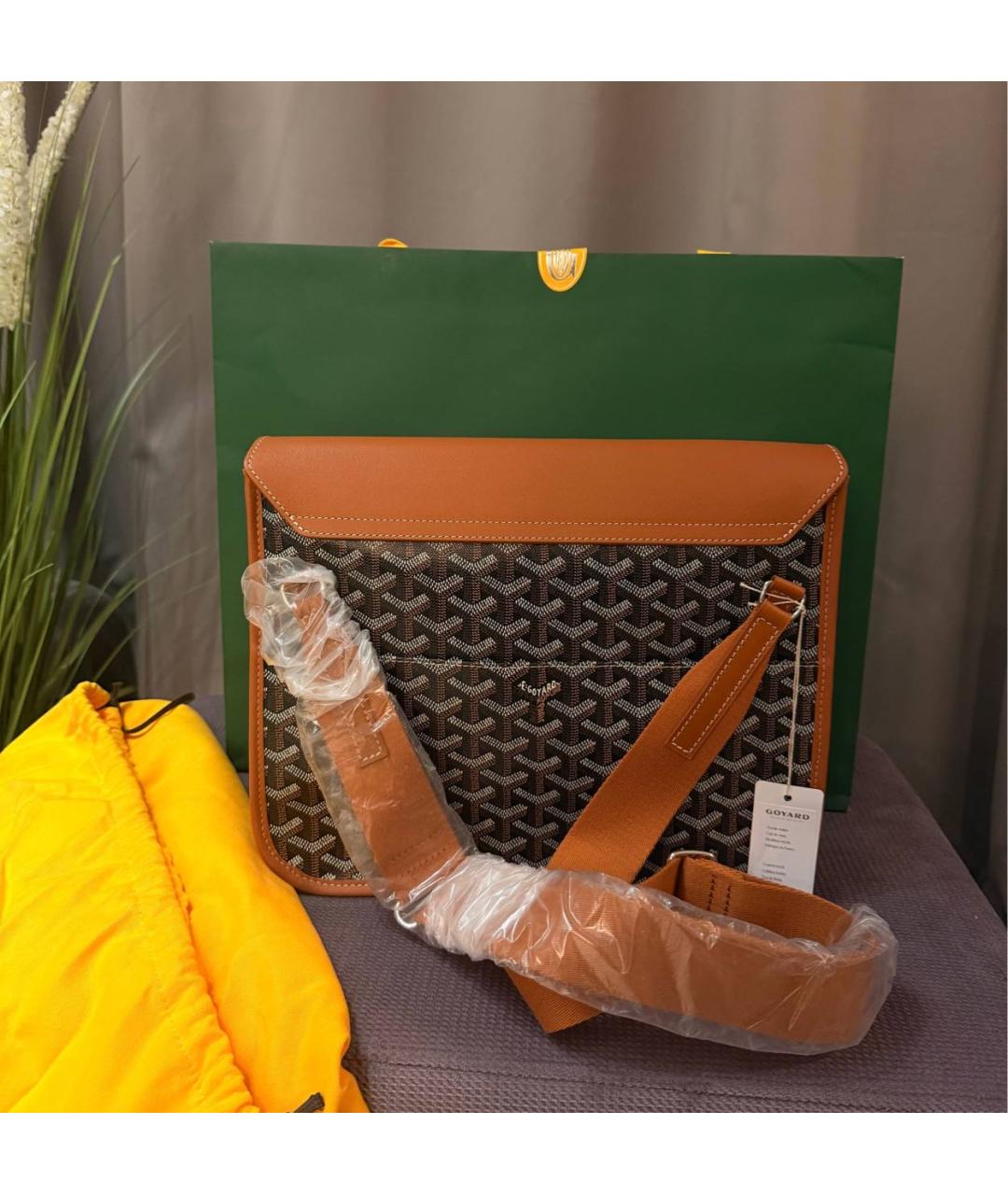 GOYARD Коричневая сумка на плечо, фото 3
