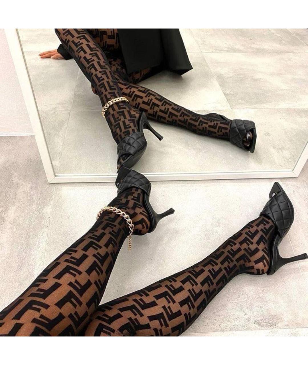 FENDI Черные носки, чулки и колготы, фото 4