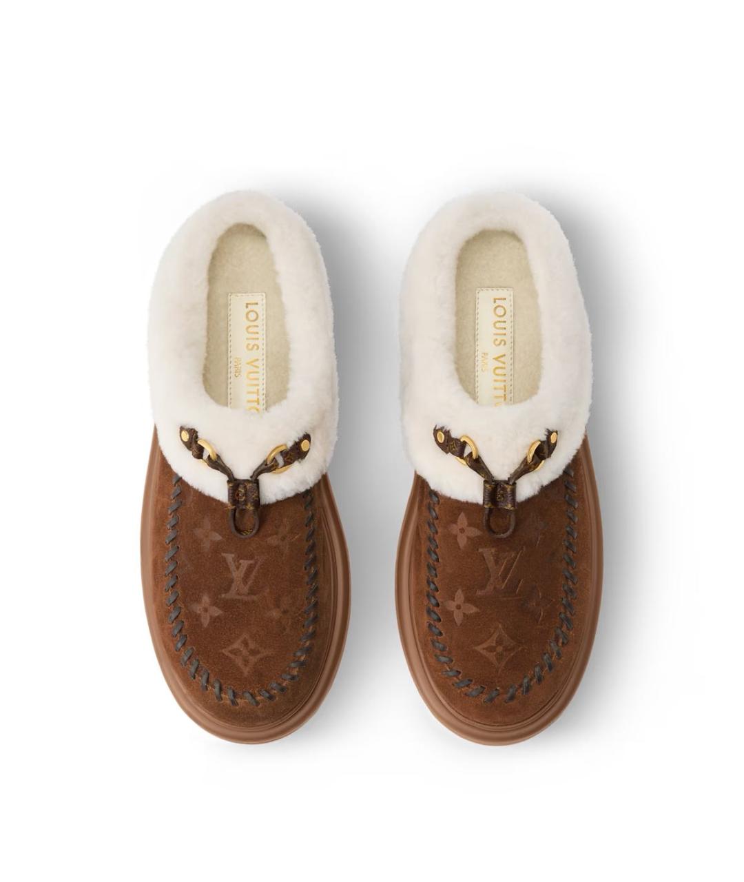LOUIS VUITTON Коричневые кожаные мюли, фото 4