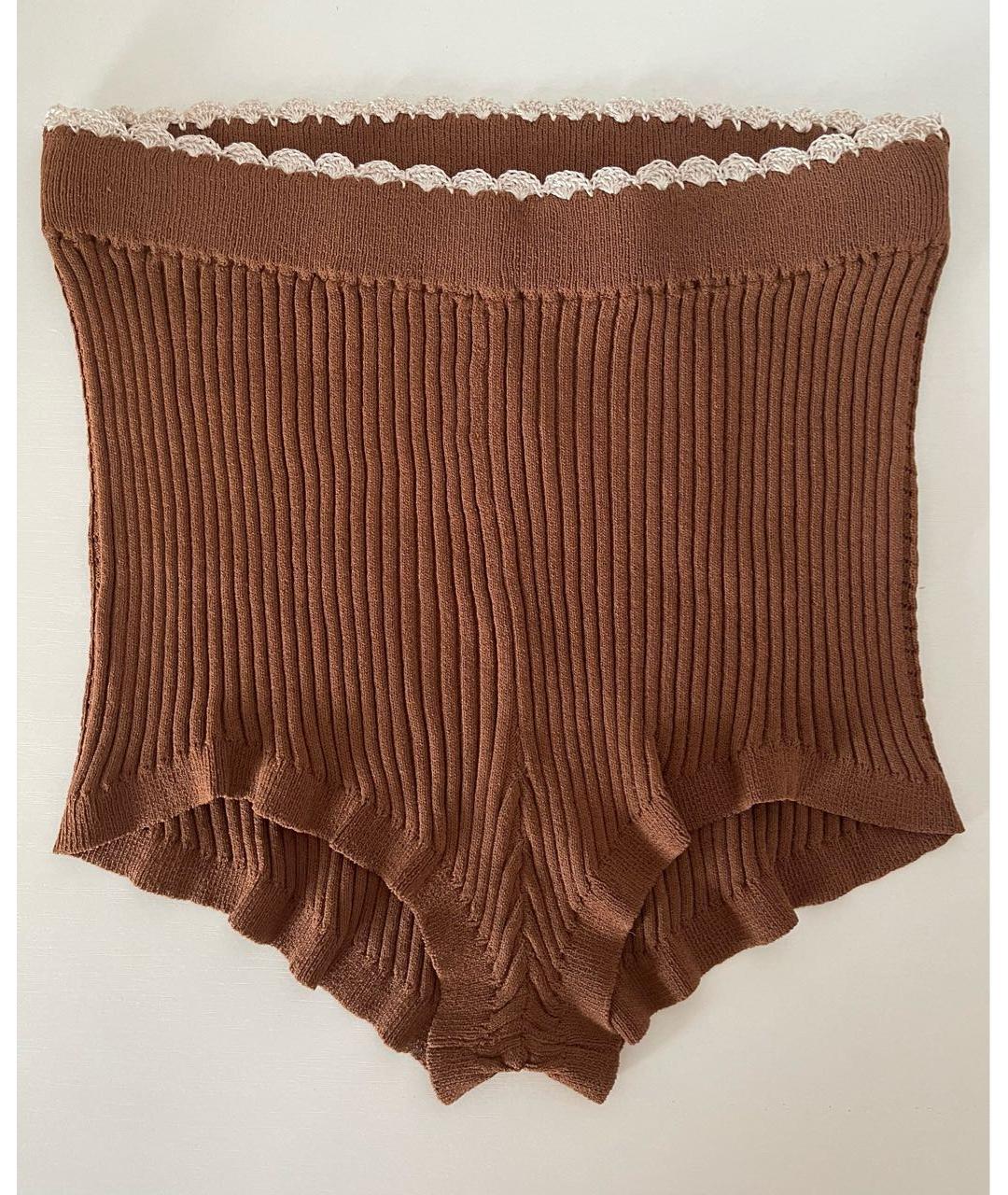 SANDRO Коричневые вискозные шорты, фото 6