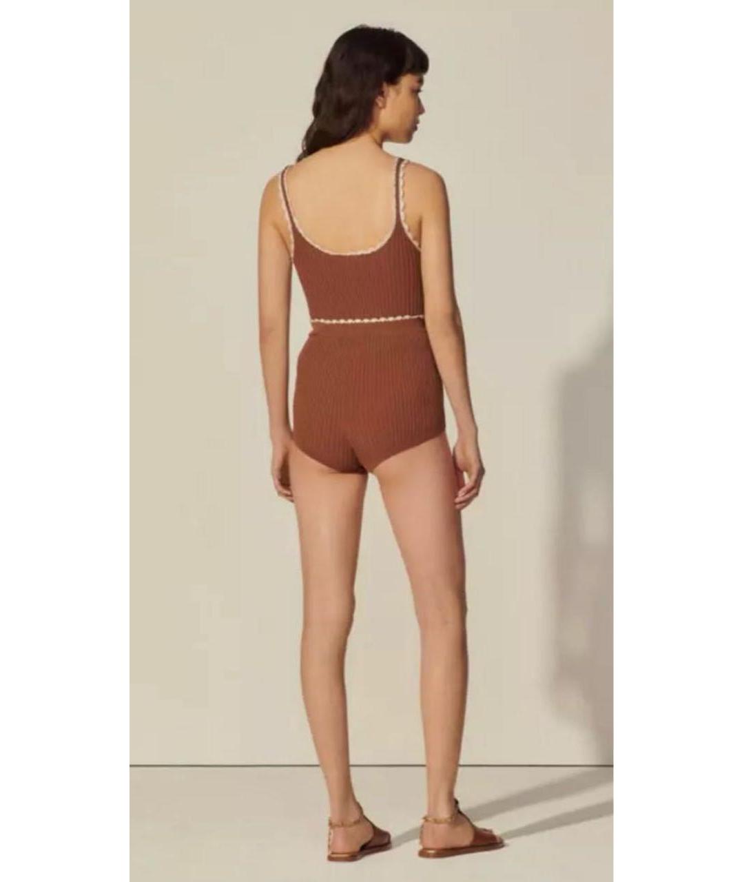 SANDRO Коричневые вискозные шорты, фото 5