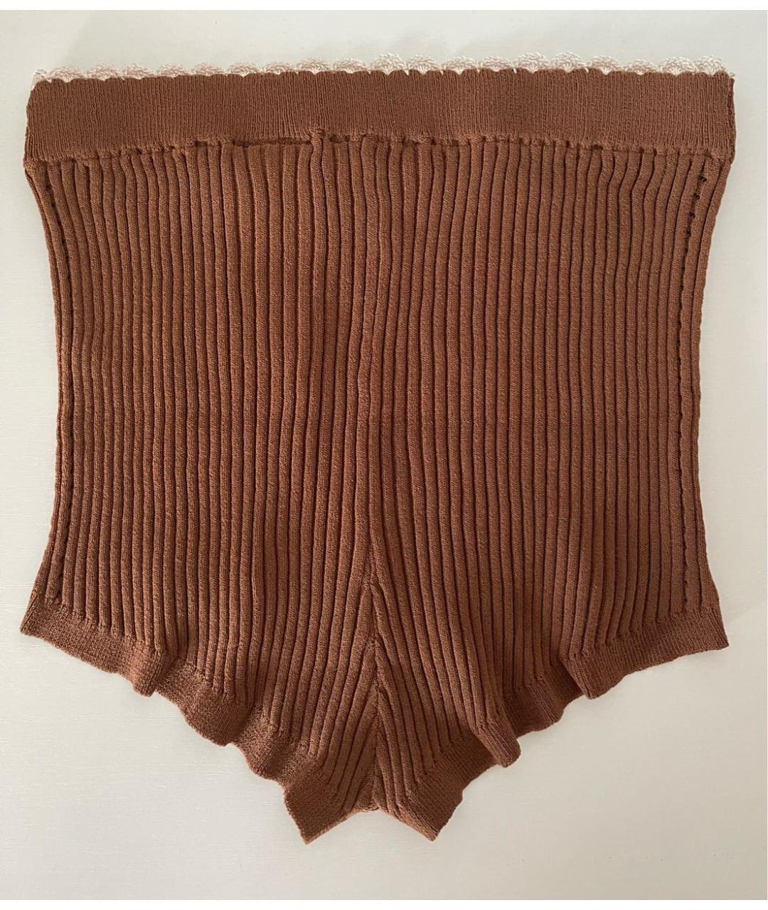 SANDRO Коричневые вискозные шорты, фото 2