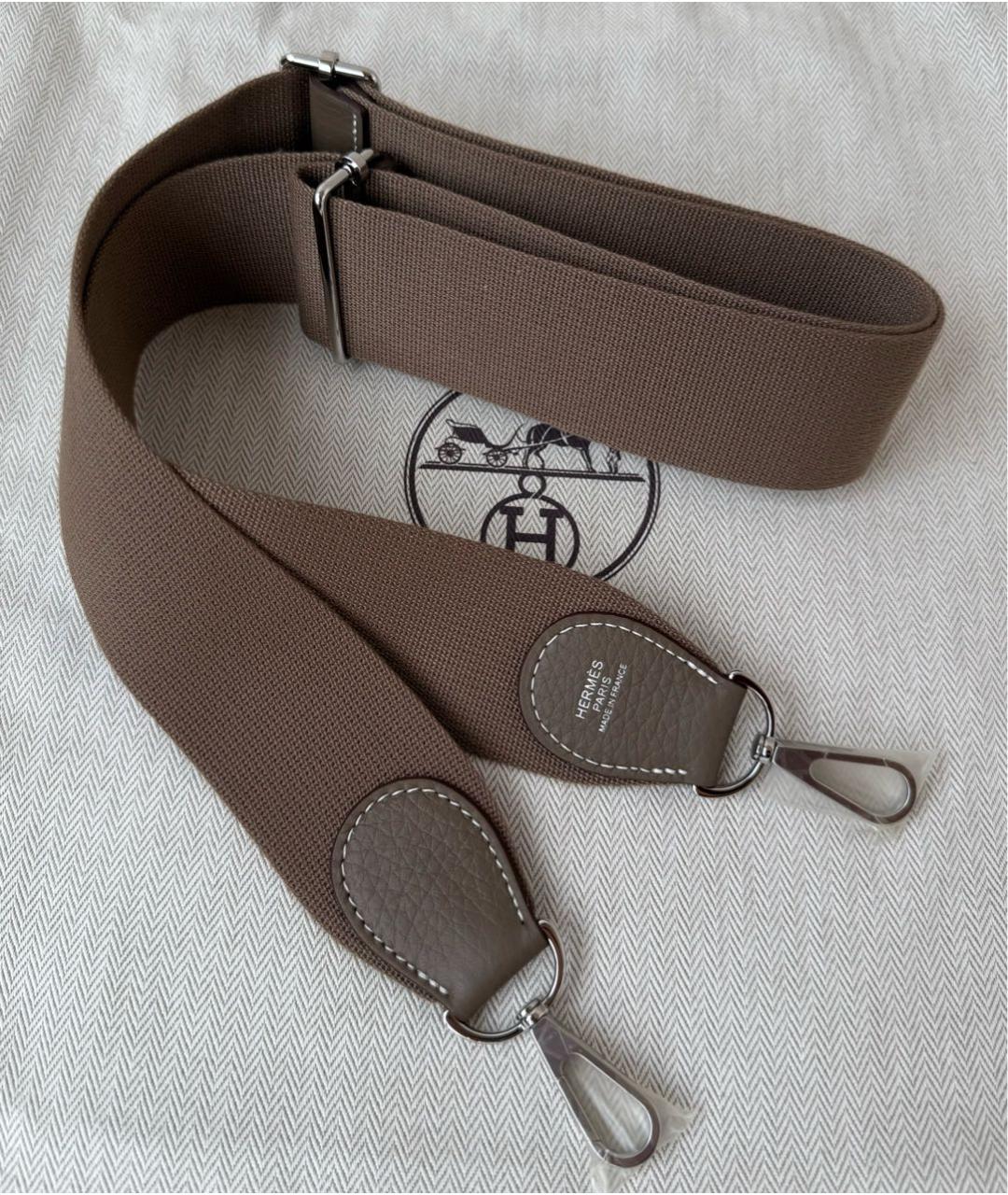 HERMES Коричневая кожаная сумка через плечо, фото 5