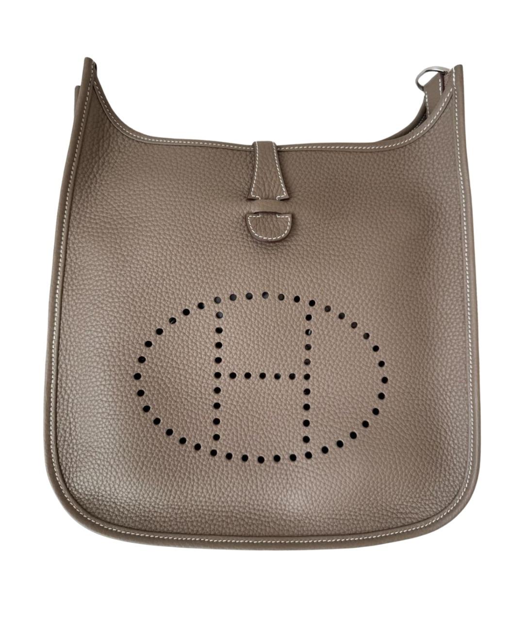 HERMES Коричневая кожаная сумка через плечо, фото 1