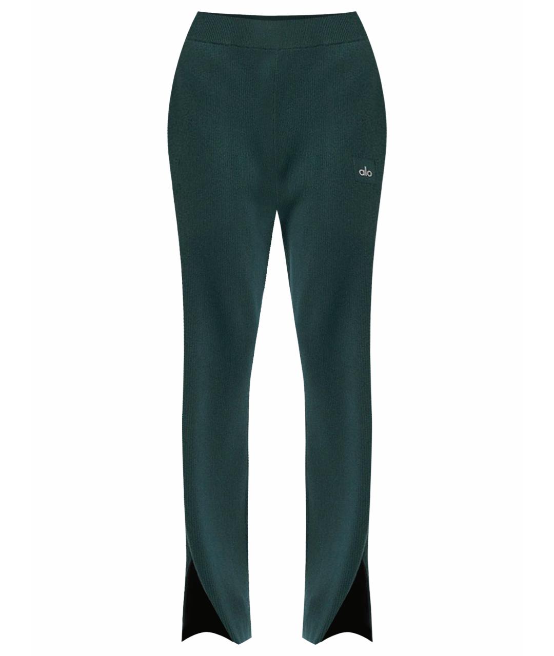 ALO YOGA Зеленые хлопковые спортивные брюки и шорты, фото 1