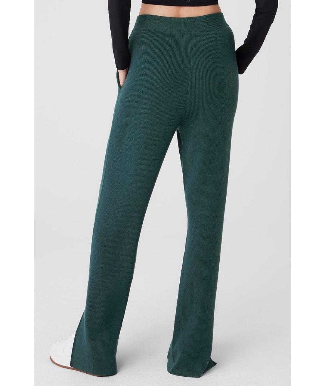 ALO YOGA Зеленые хлопковые спортивные брюки и шорты, фото 2