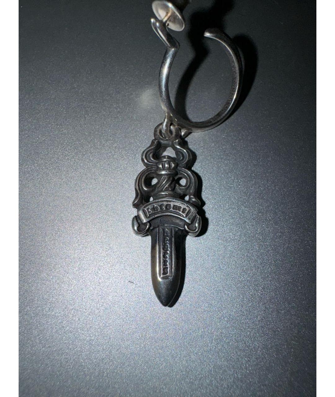 CHROME HEARTS Серебряные серебряные серьги, фото 2