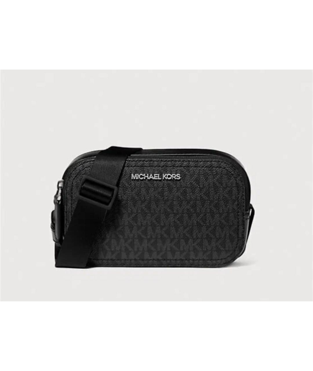 MICHAEL KORS Черная кожаная сумка на плечо, фото 3