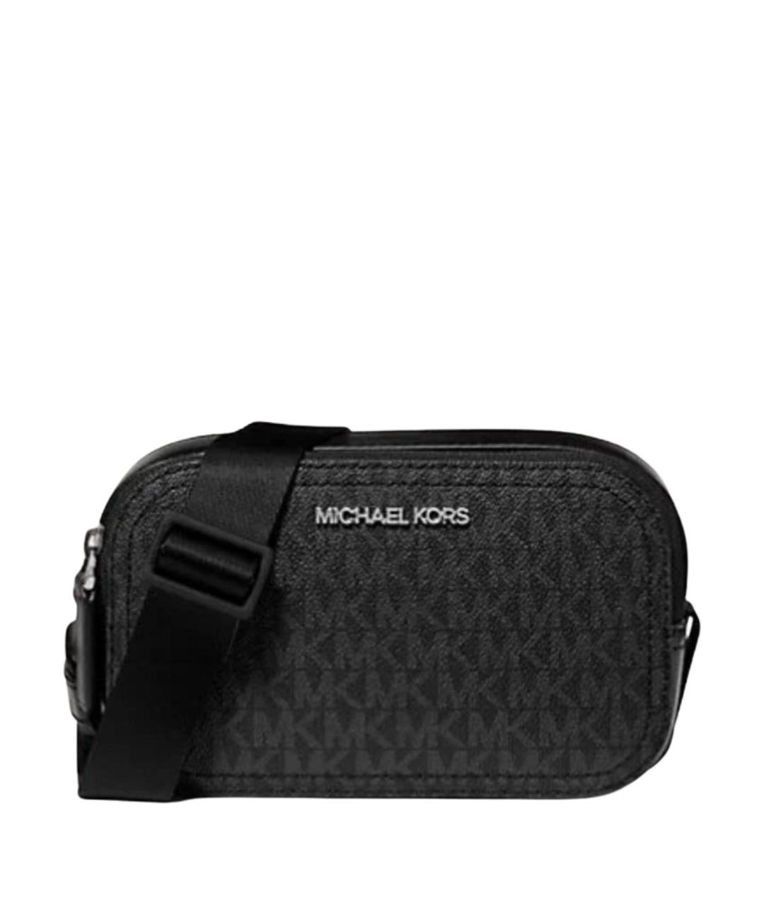 MICHAEL KORS Черная кожаная сумка на плечо, фото 1