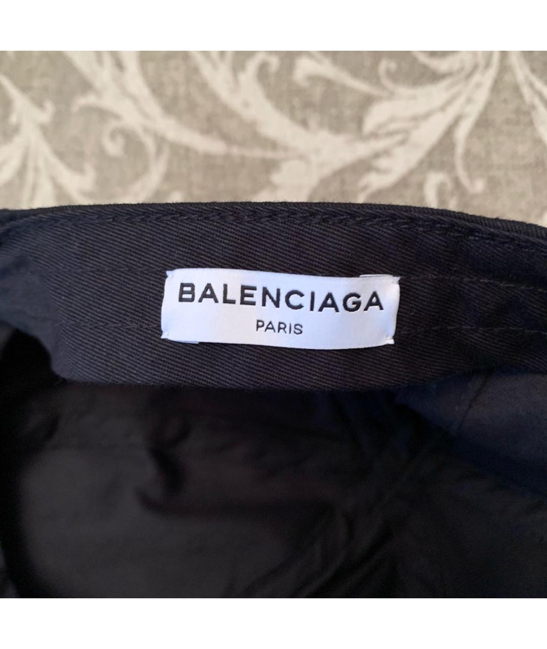 BALENCIAGA Черная хлопковая кепка, фото 5