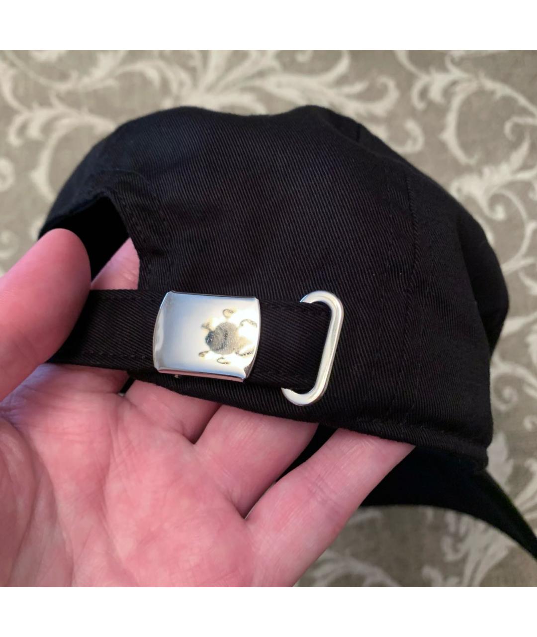 BALENCIAGA Черная хлопковая кепка, фото 3