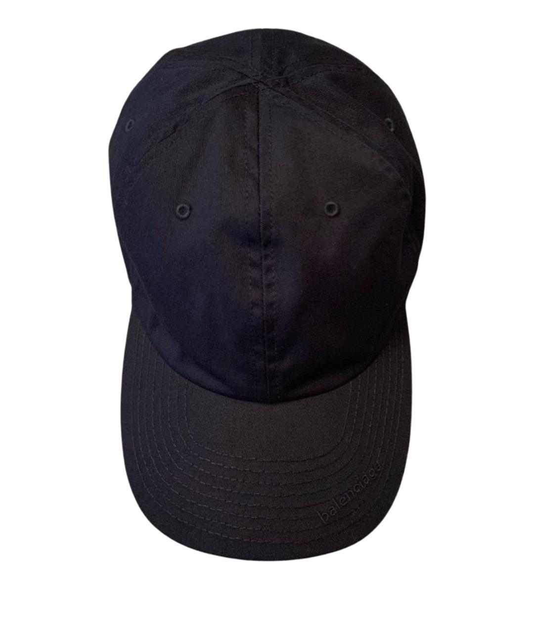 BALENCIAGA Черная хлопковая кепка, фото 1