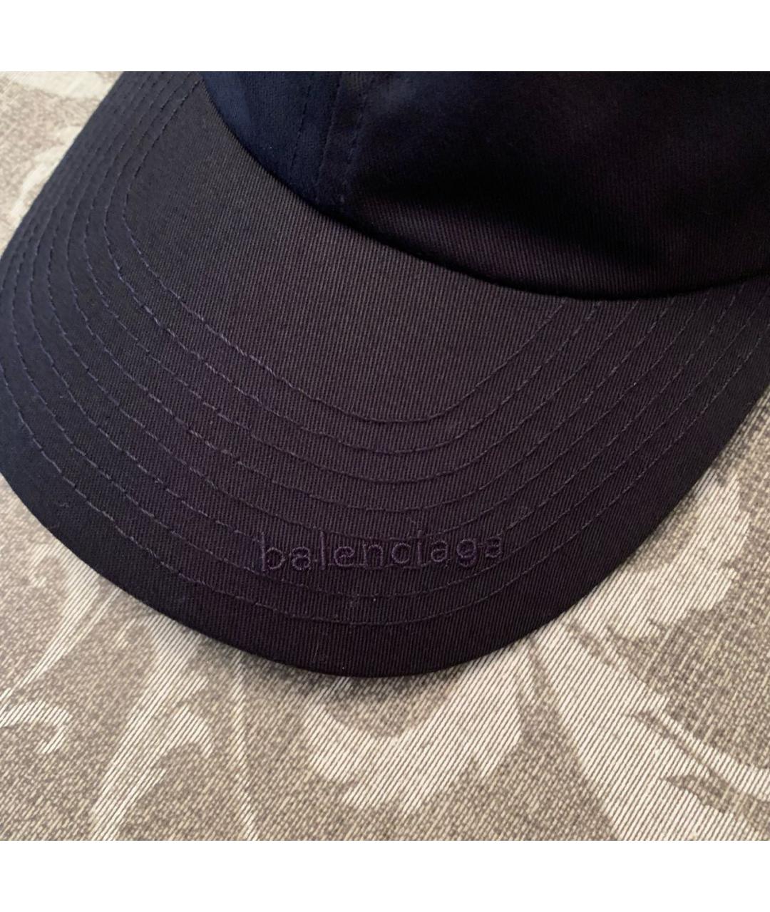 BALENCIAGA Черная хлопковая кепка, фото 4