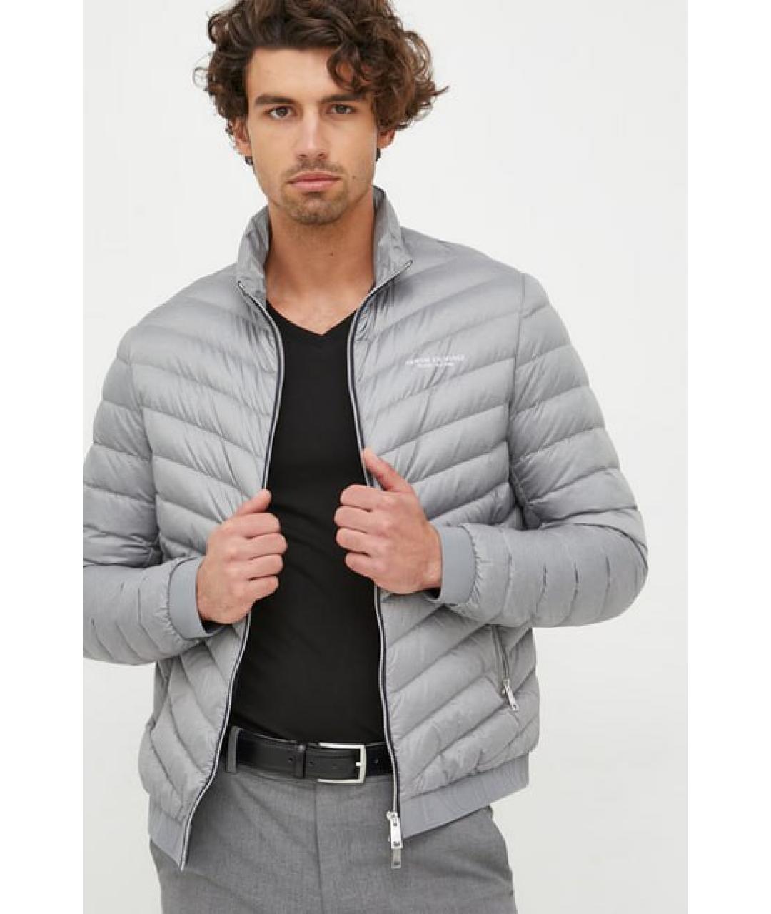 ARMANI EXCHANGE Серая полиамидовая куртка, фото 5