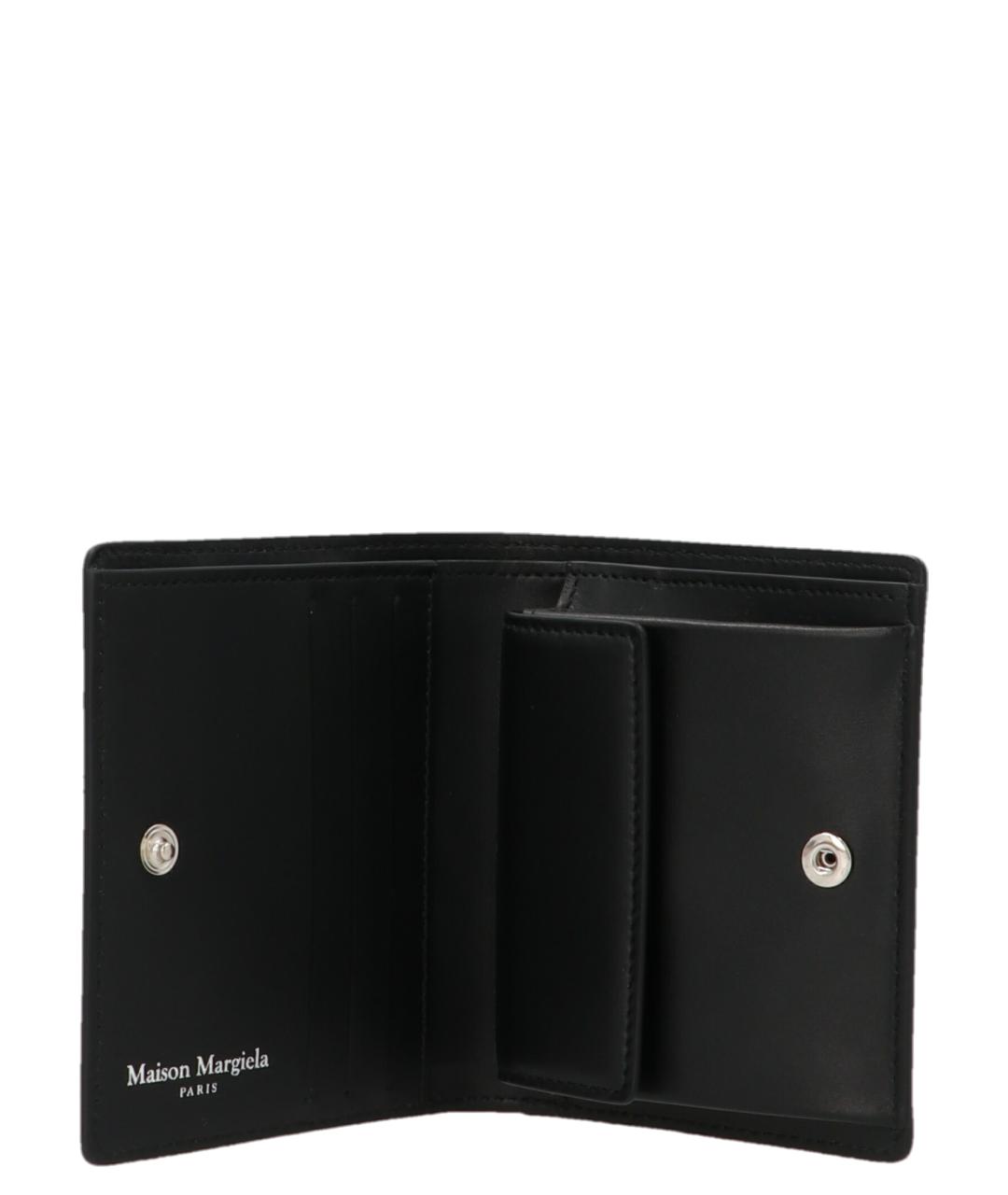 MAISON MARGIELA Черный кожаный кошелек, фото 3
