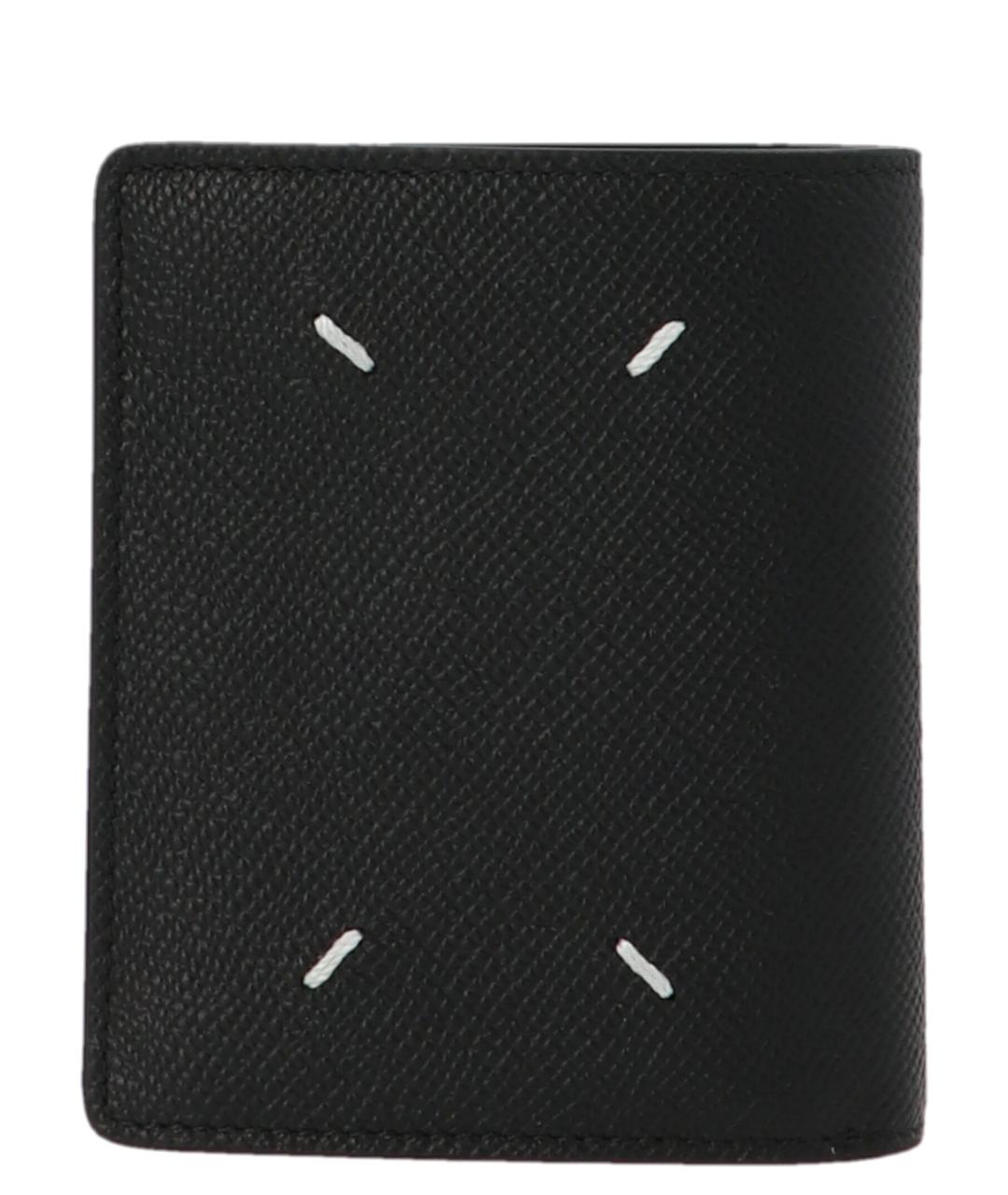 MAISON MARGIELA Черный кожаный кошелек, фото 2