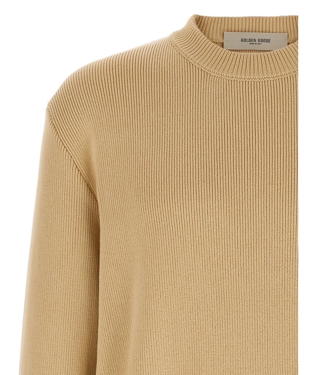 GOLDEN GOOSE DELUXE BRAND Бежевый хлопковый джемпер / свитер, фото 3