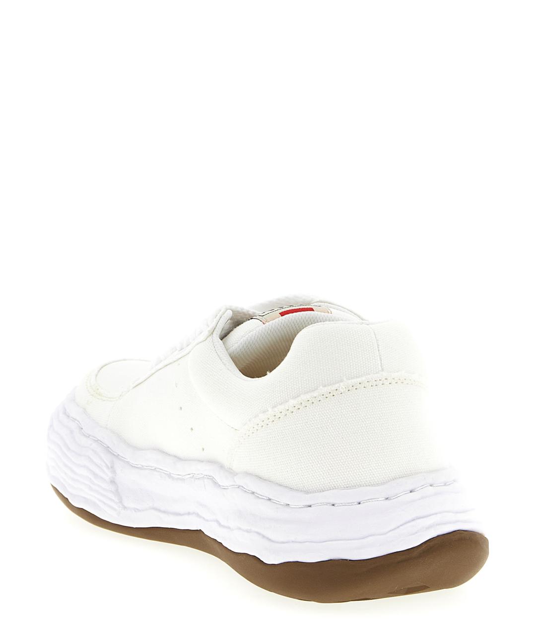 MAISON MIHARA YASUHIRO Белые текстильные низкие кроссовки / кеды, фото 3