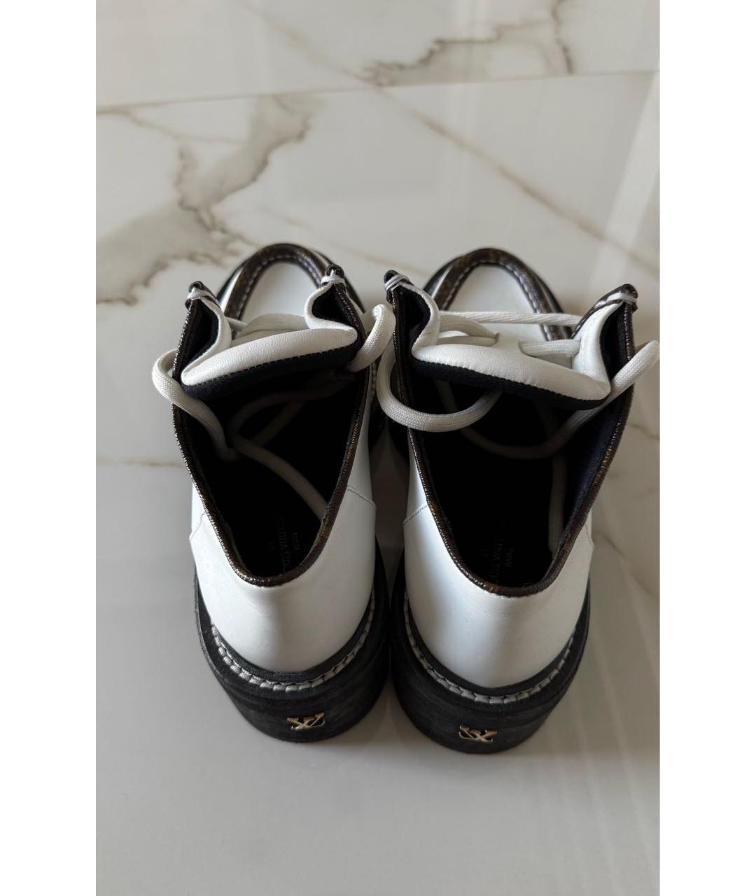 LOUIS VUITTON Белые кожаные ботинки, фото 7