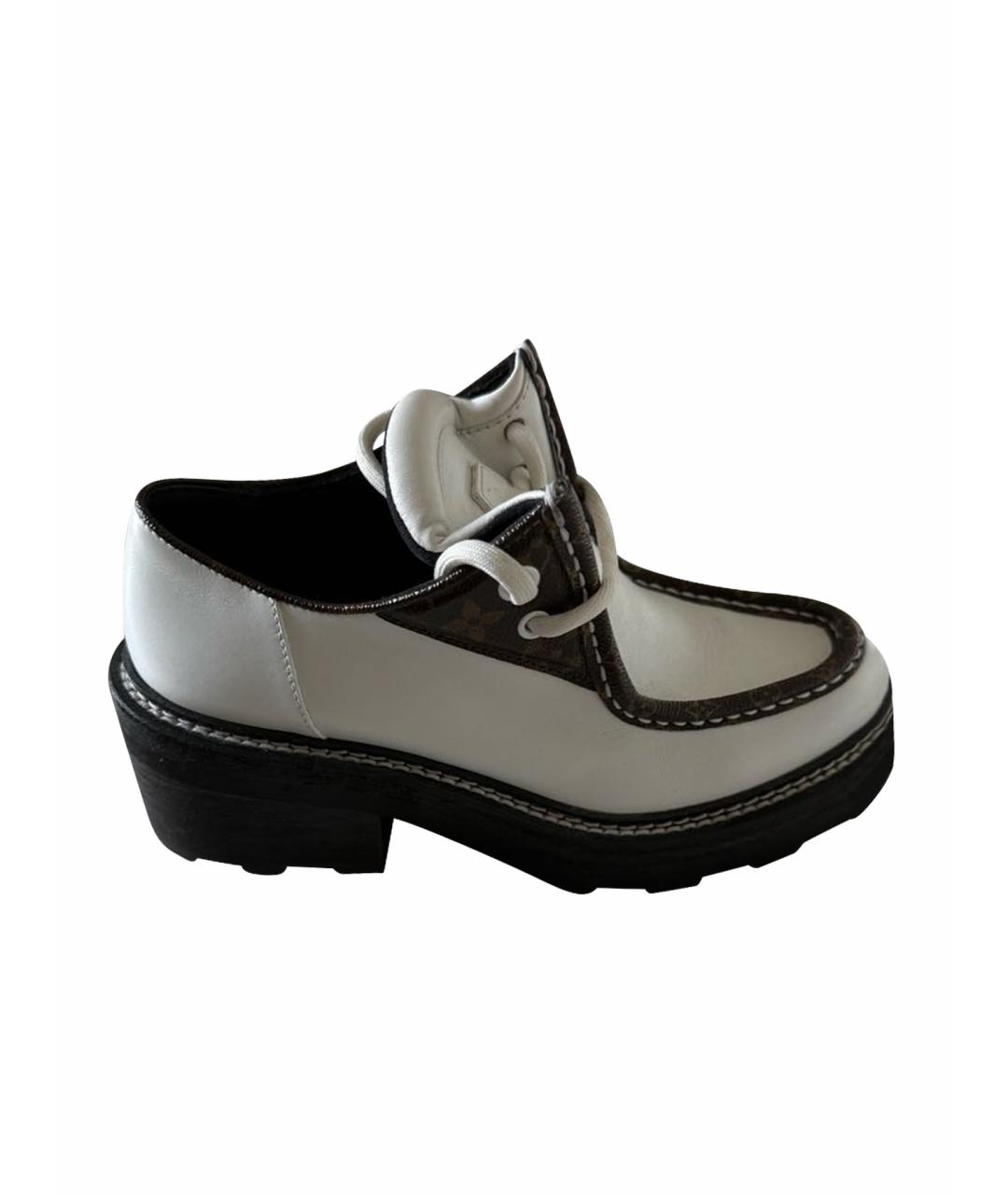 LOUIS VUITTON Белые кожаные ботинки, фото 1