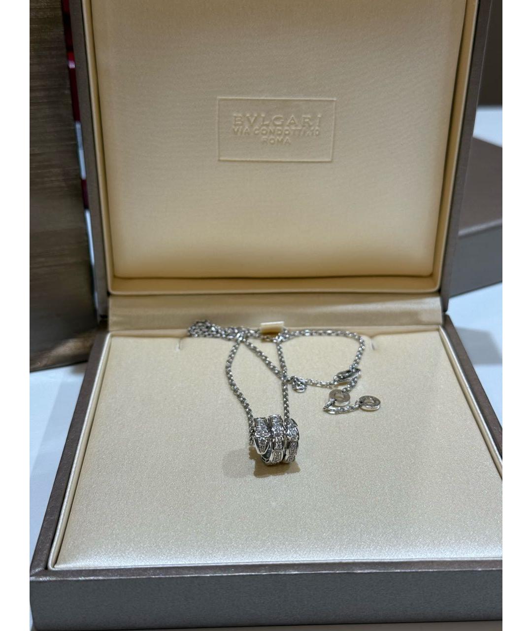 BVLGARI Серебряная подвеска из белого золота, фото 2