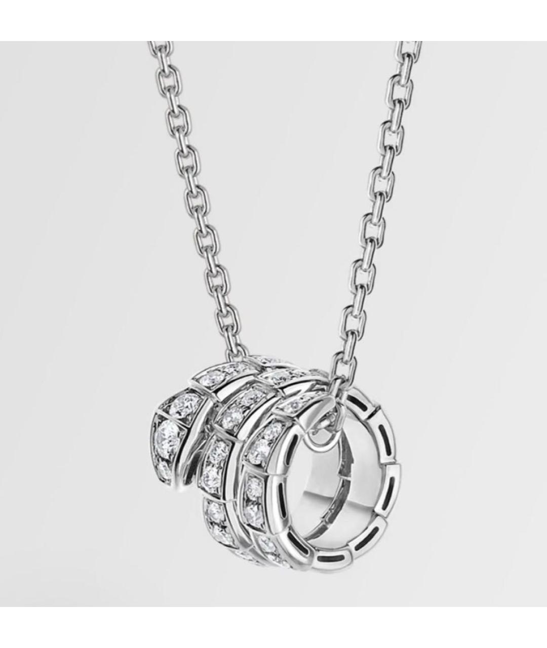 BVLGARI Серебряная подвеска из белого золота, фото 6