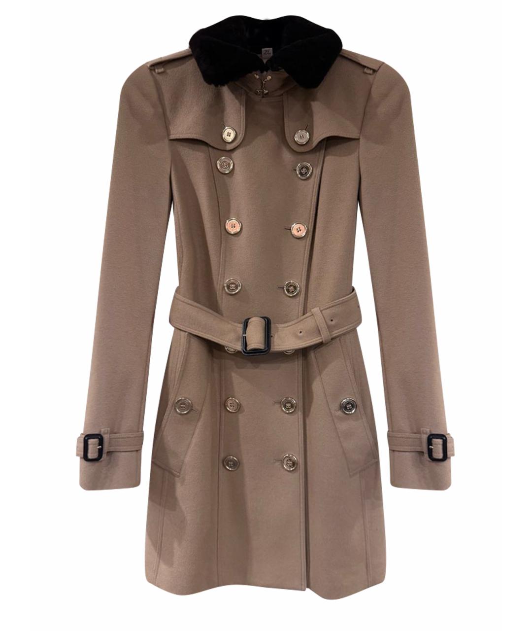 BURBERRY Бежевое шерстяное пальто, фото 1