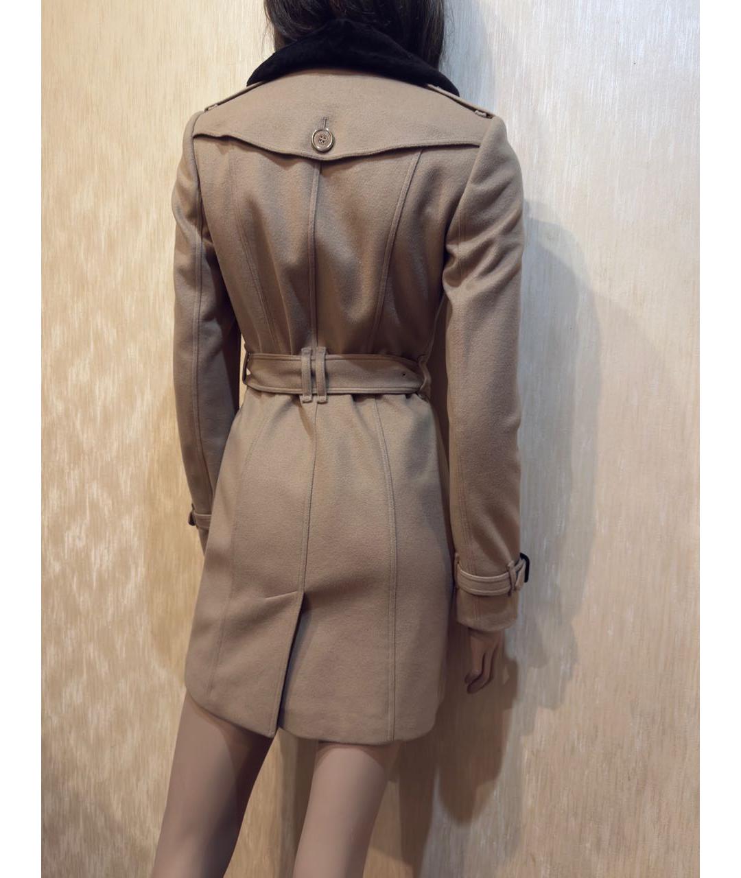 BURBERRY Бежевое шерстяное пальто, фото 7