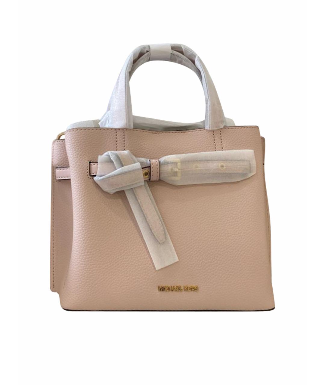 MICHAEL KORS Розовая кожаная сумка с короткими ручками, фото 1