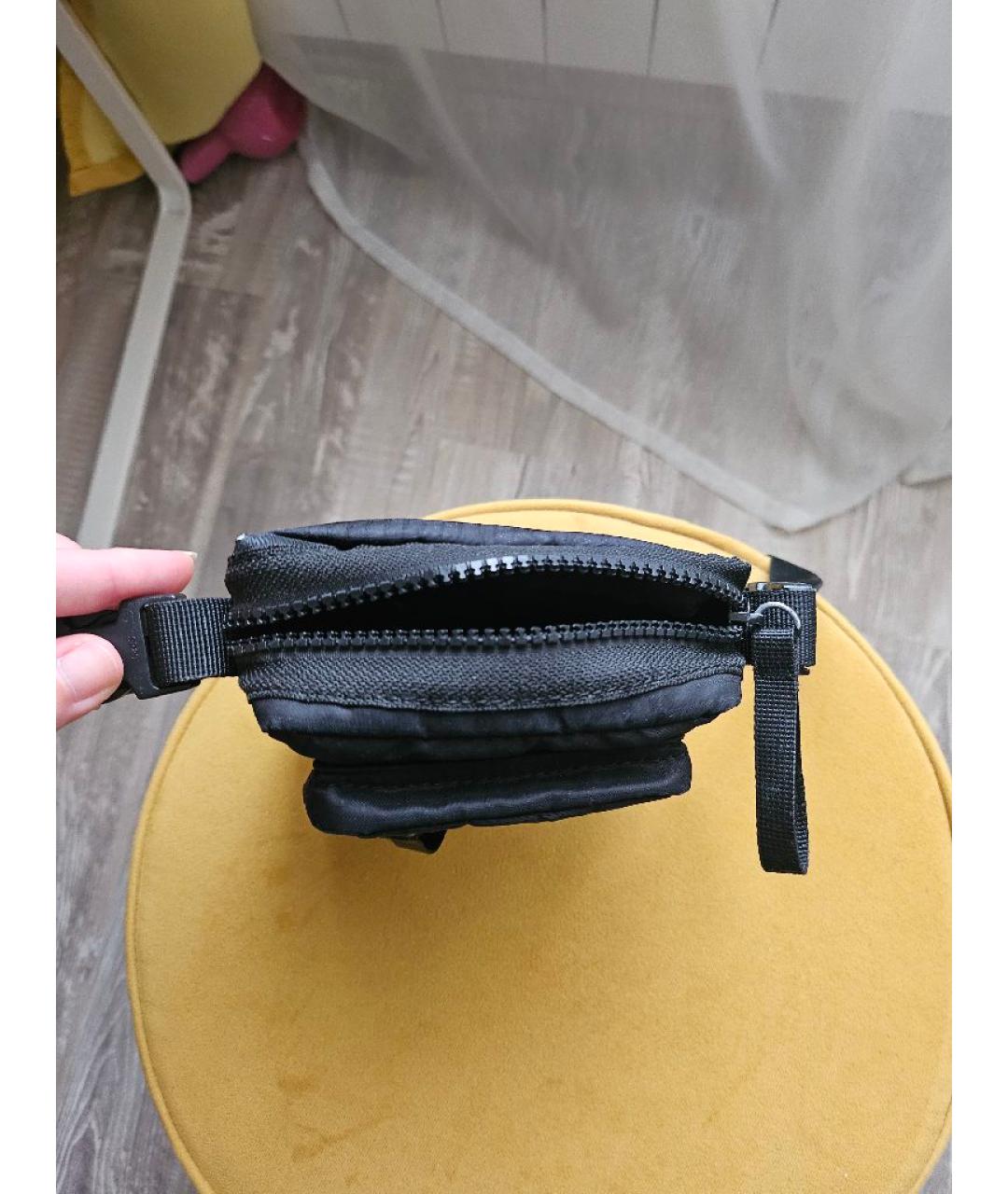 ACNE STUDIOS Черная тканевая сумка на плечо, фото 4