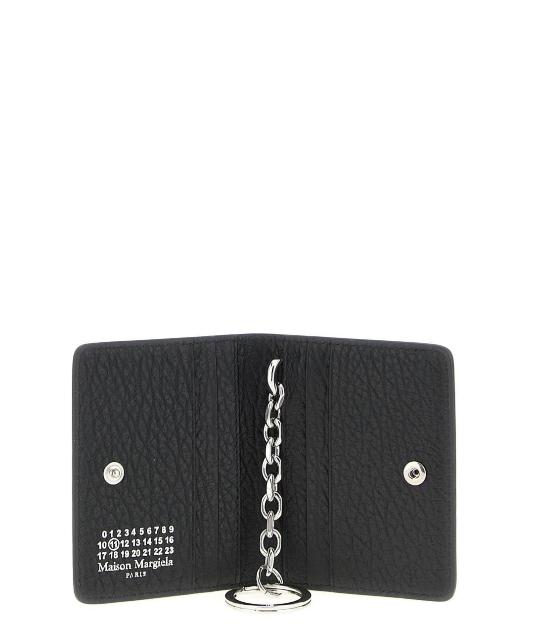MAISON MARGIELA Черный кожаный кошелек, фото 3