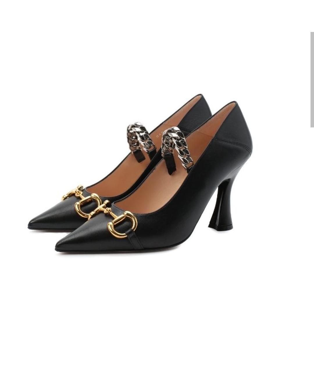 GUCCI Черные кожаные туфли, фото 8