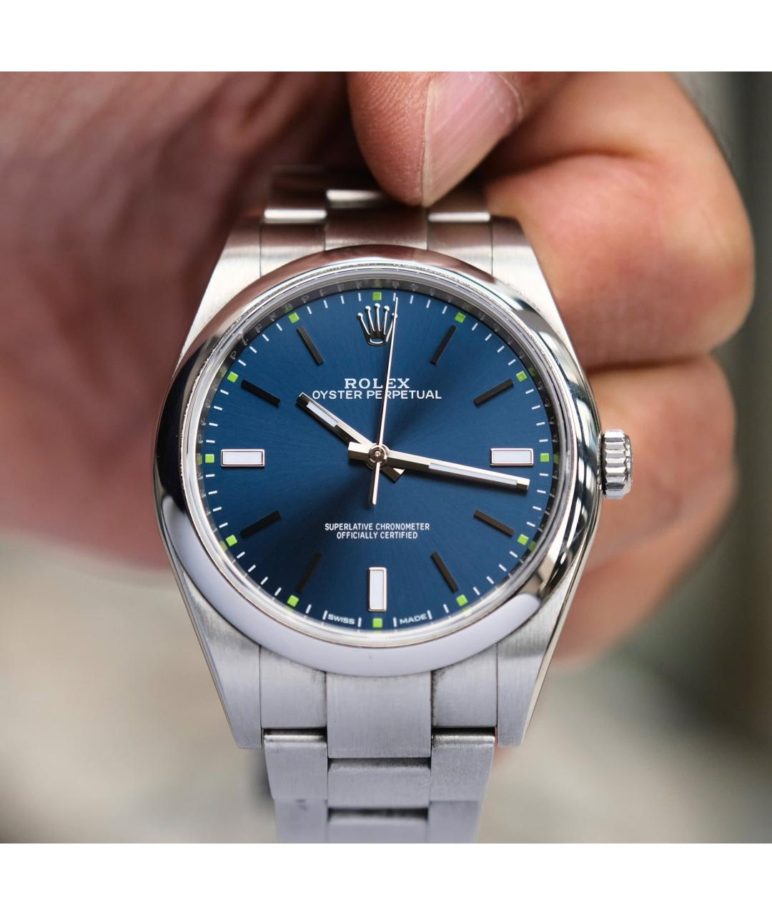 ROLEX Синие металлические часы, фото 2