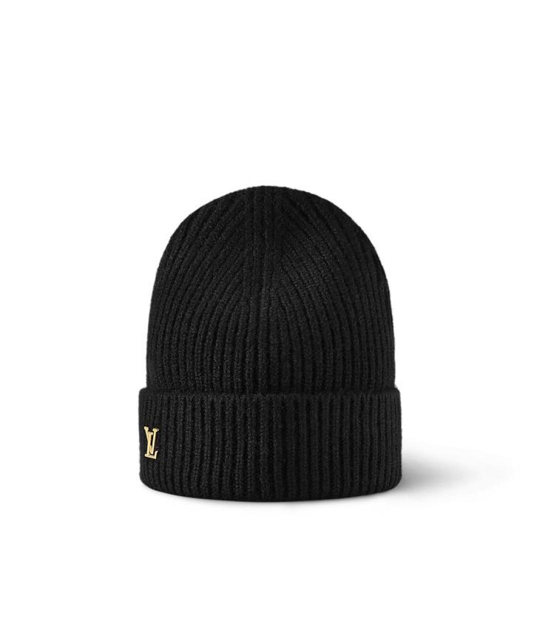 LOUIS VUITTON Черная шерстяная шапка, фото 5
