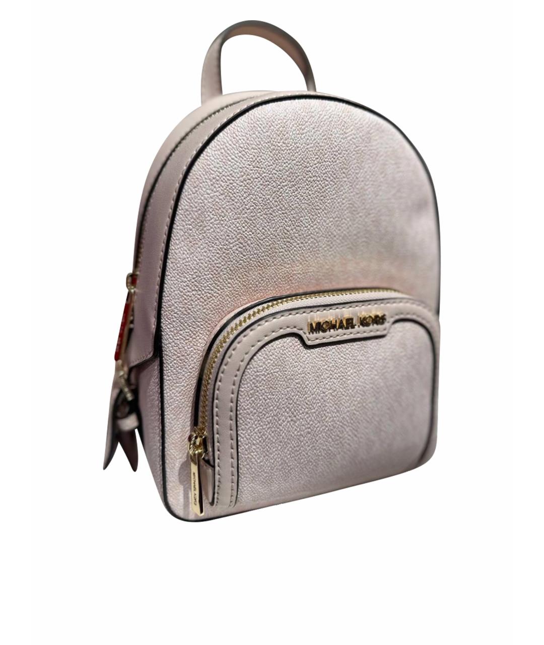 MICHAEL KORS Розовый кожаный рюкзак, фото 1