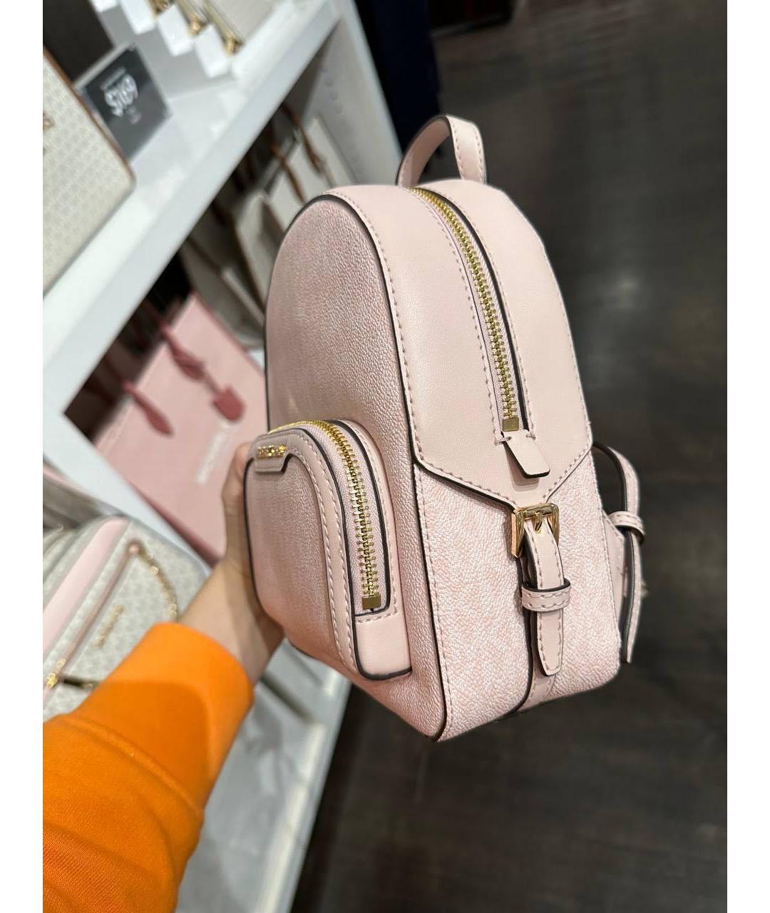 MICHAEL KORS Розовый кожаный рюкзак, фото 2