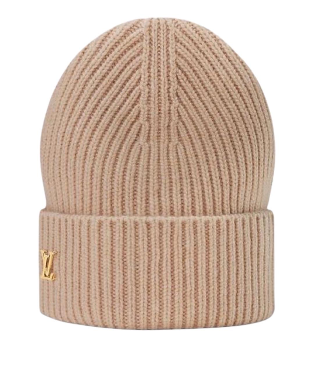 LOUIS VUITTON Бежевая шерстяная шапка, фото 1