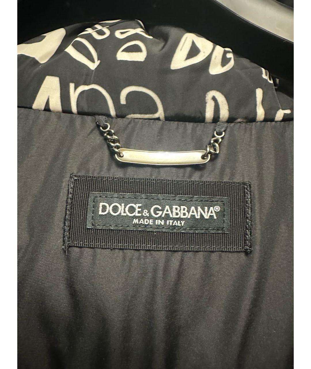DOLCE&GABBANA Черный полиамидовый пуховик, фото 3