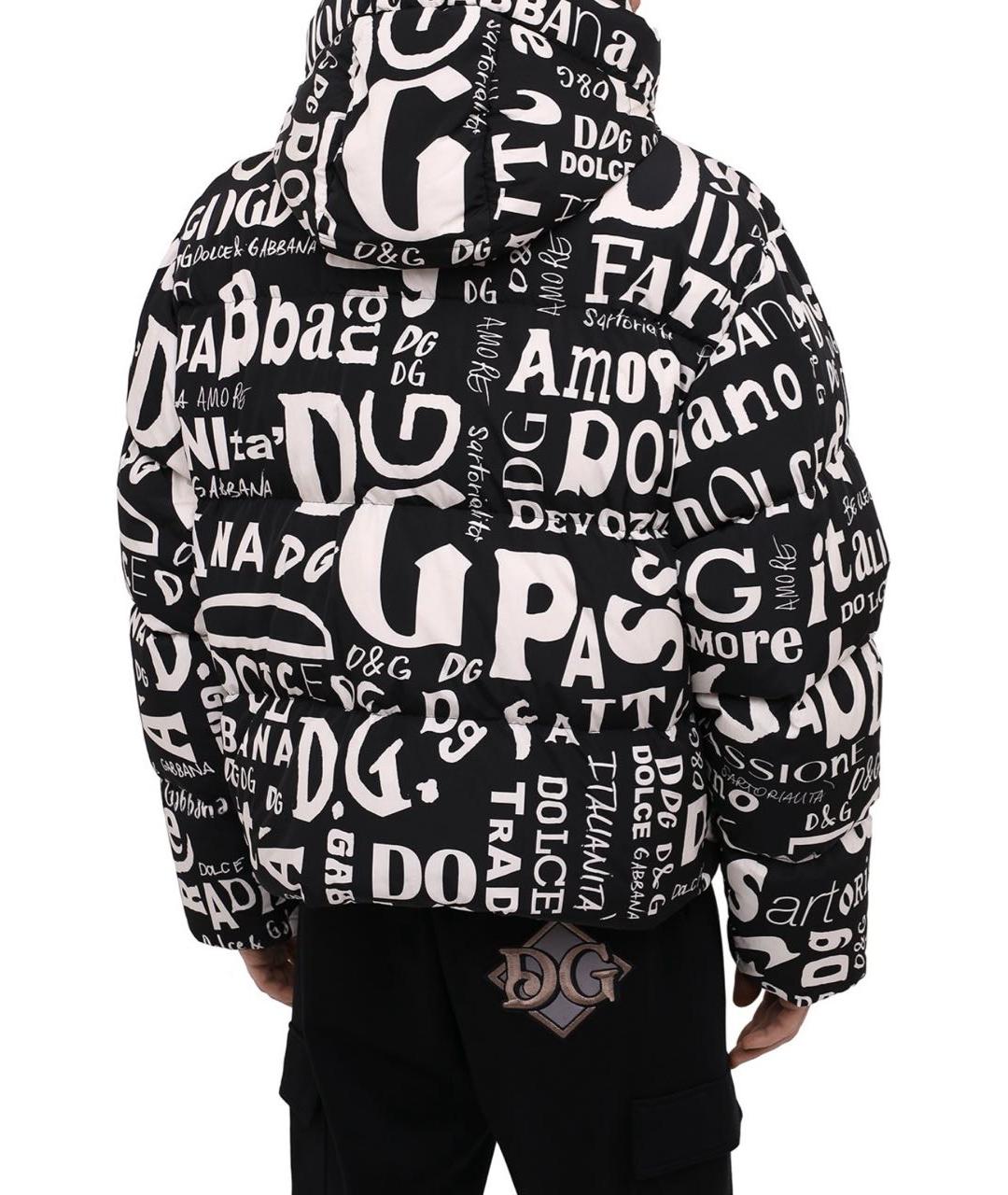 DOLCE&GABBANA Черный полиамидовый пуховик, фото 2