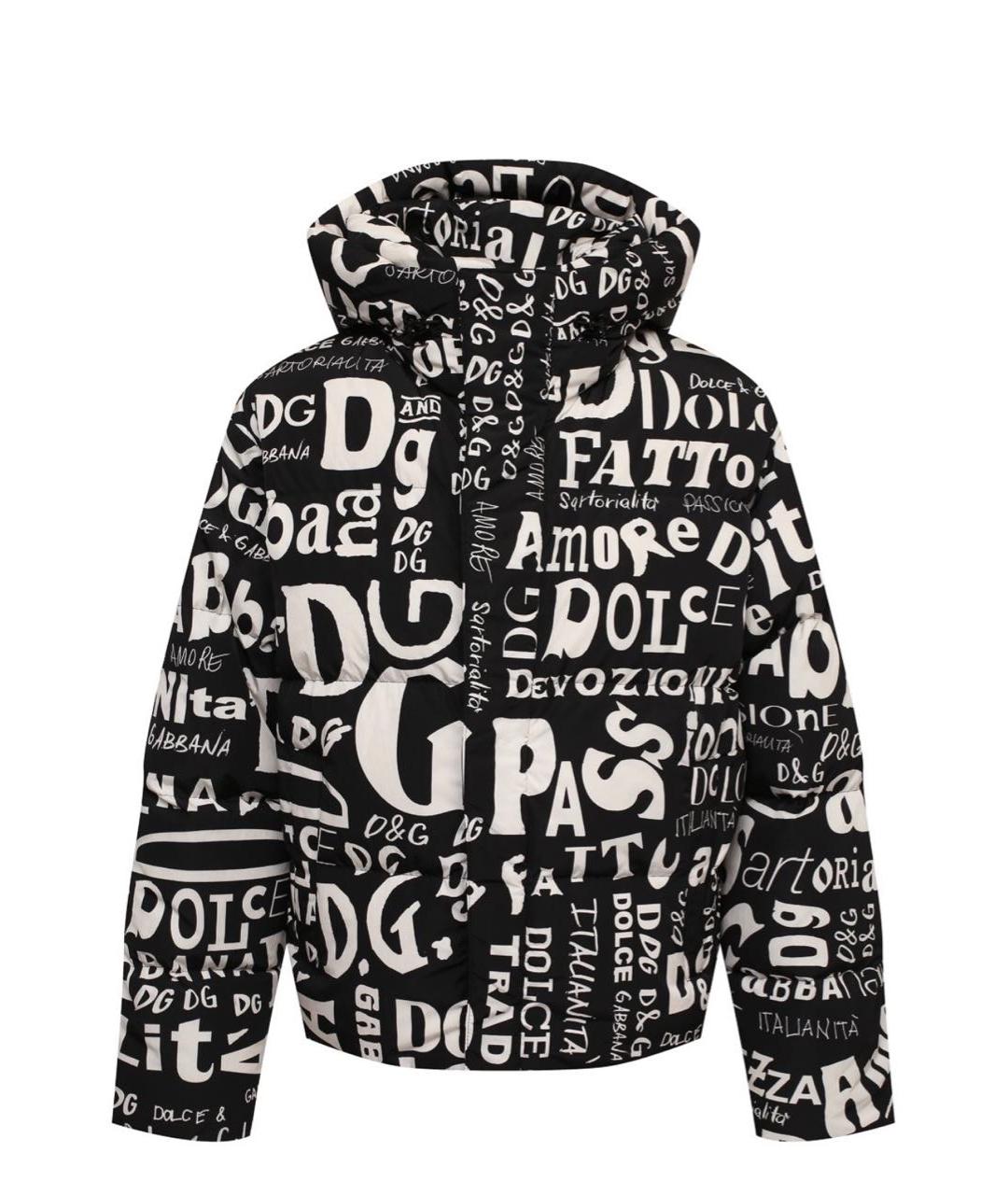 DOLCE&GABBANA Черный полиамидовый пуховик, фото 1