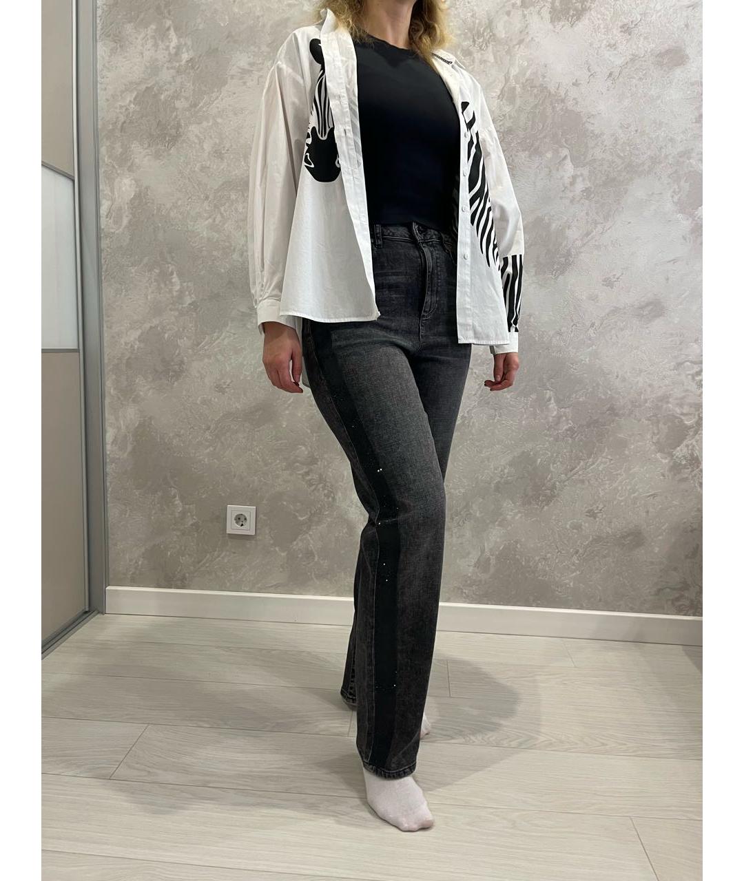 KARL LAGERFELD Серые хлопковые прямые джинсы, фото 6