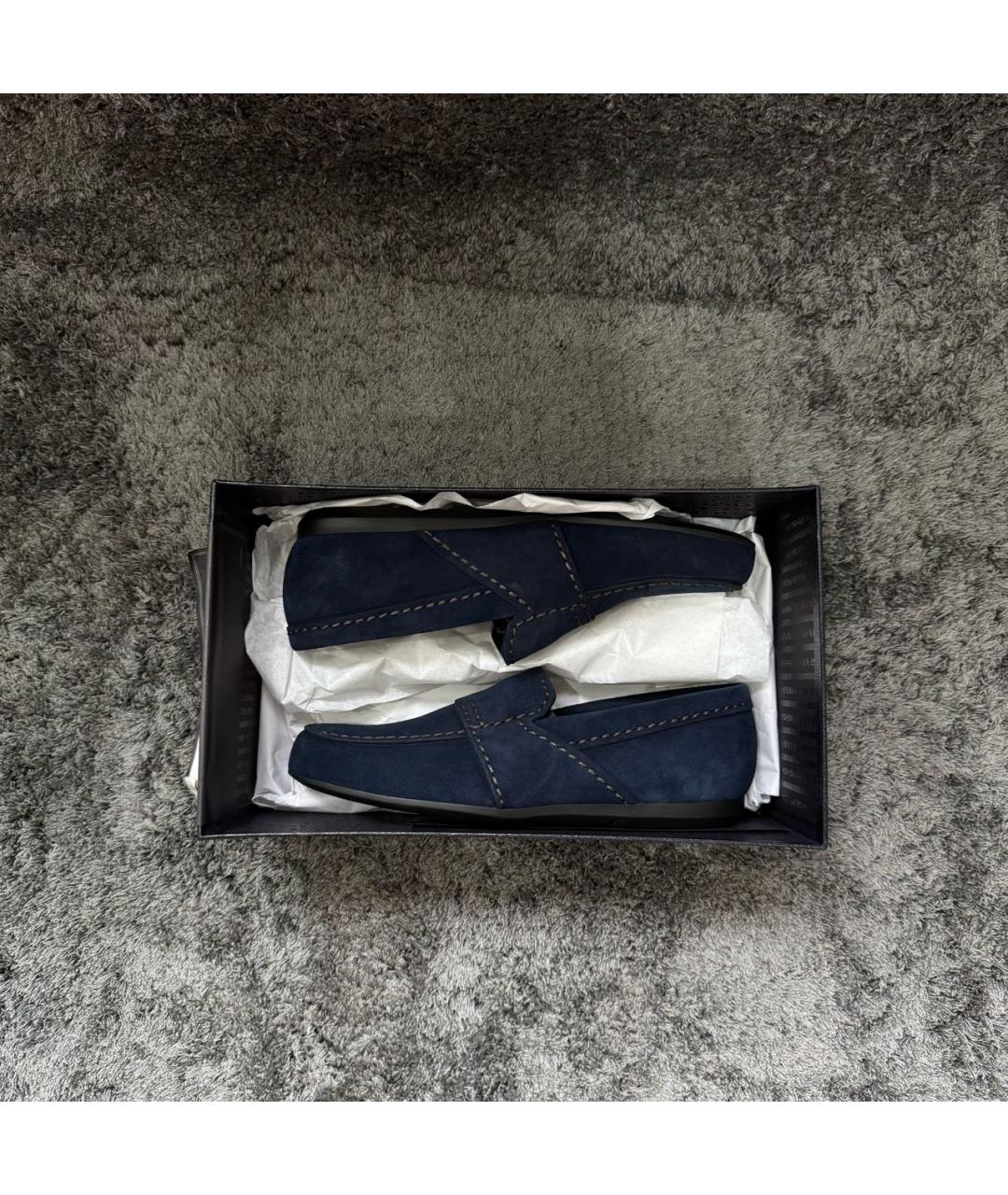 PRADA Темно-синие замшевые туфли, фото 8